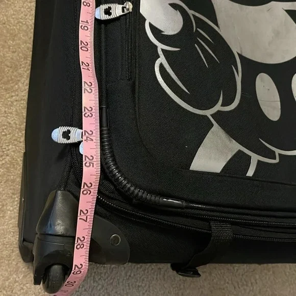 Disney Rolling Luggage - Mickey Mouse Design - Black and White - 28" - Picture 11 of 15